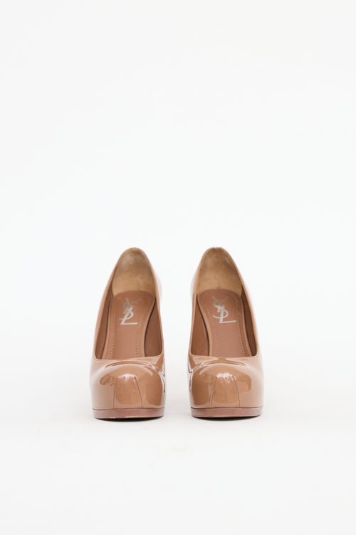 Saint Laurent Patent Leather Tribtoo Platform Pump