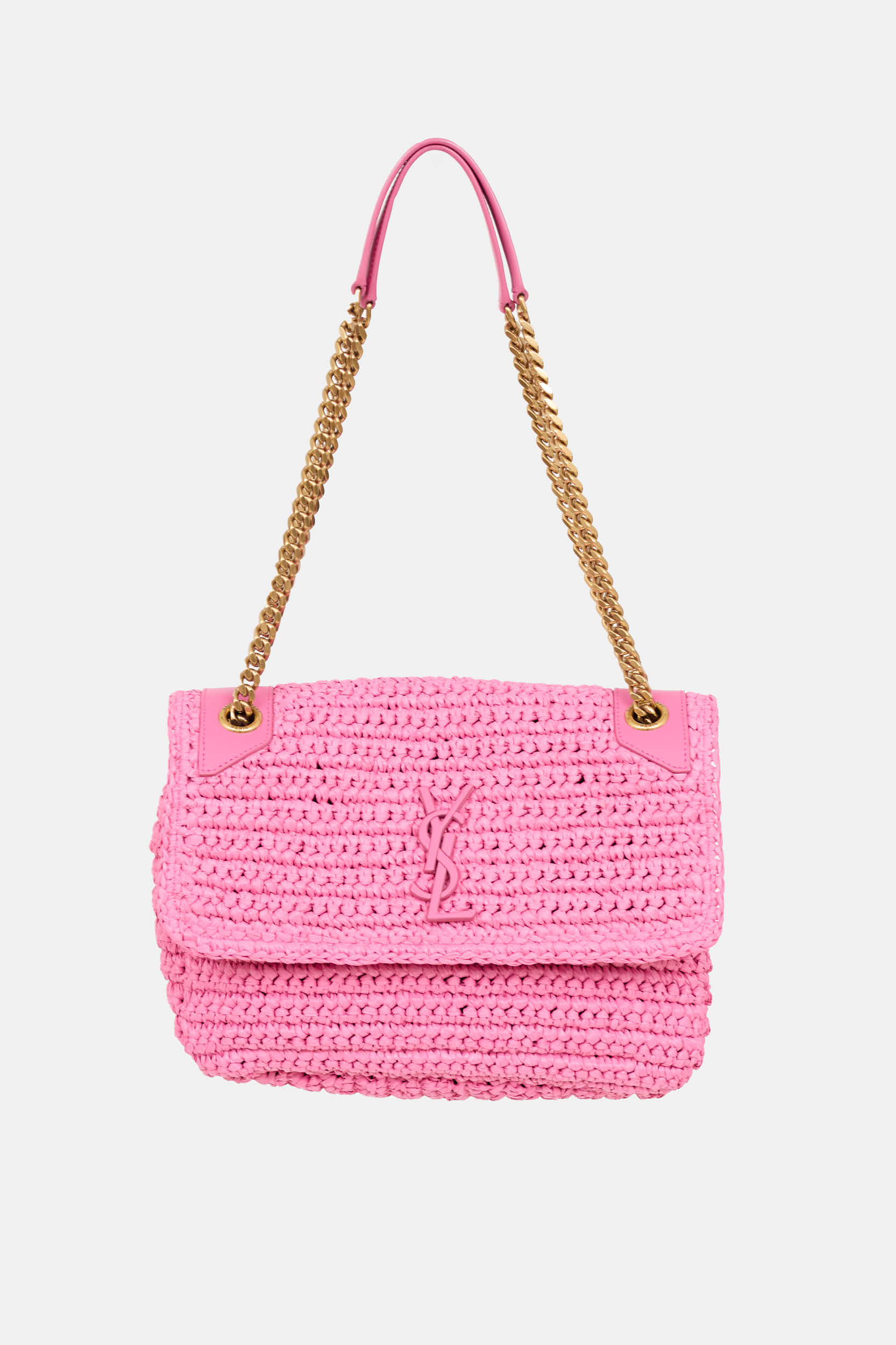 Saint Laurent Medium Raffia Niki Bag