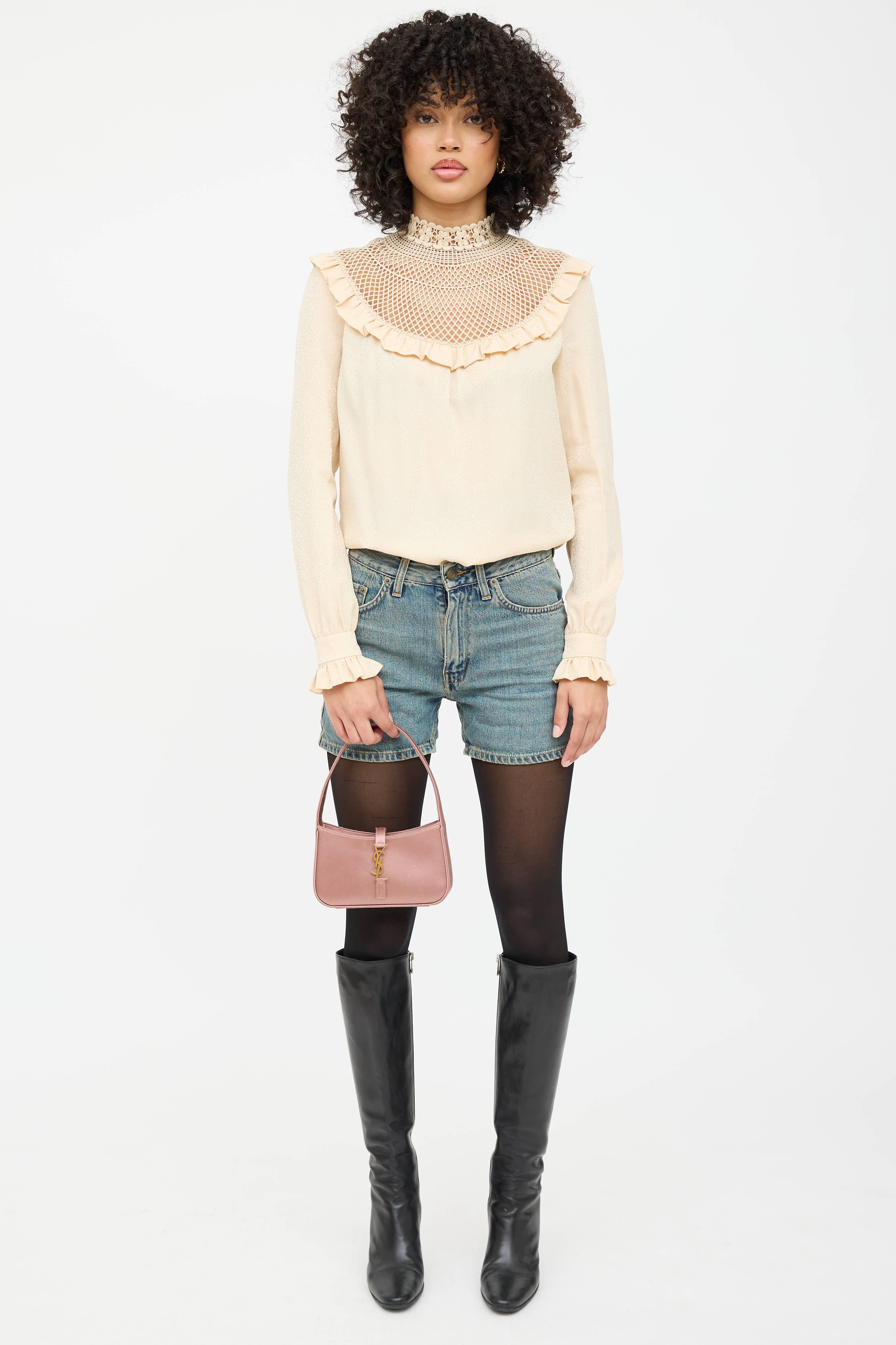Saint Laurent Satin Le 5 à 7 Mini Bag