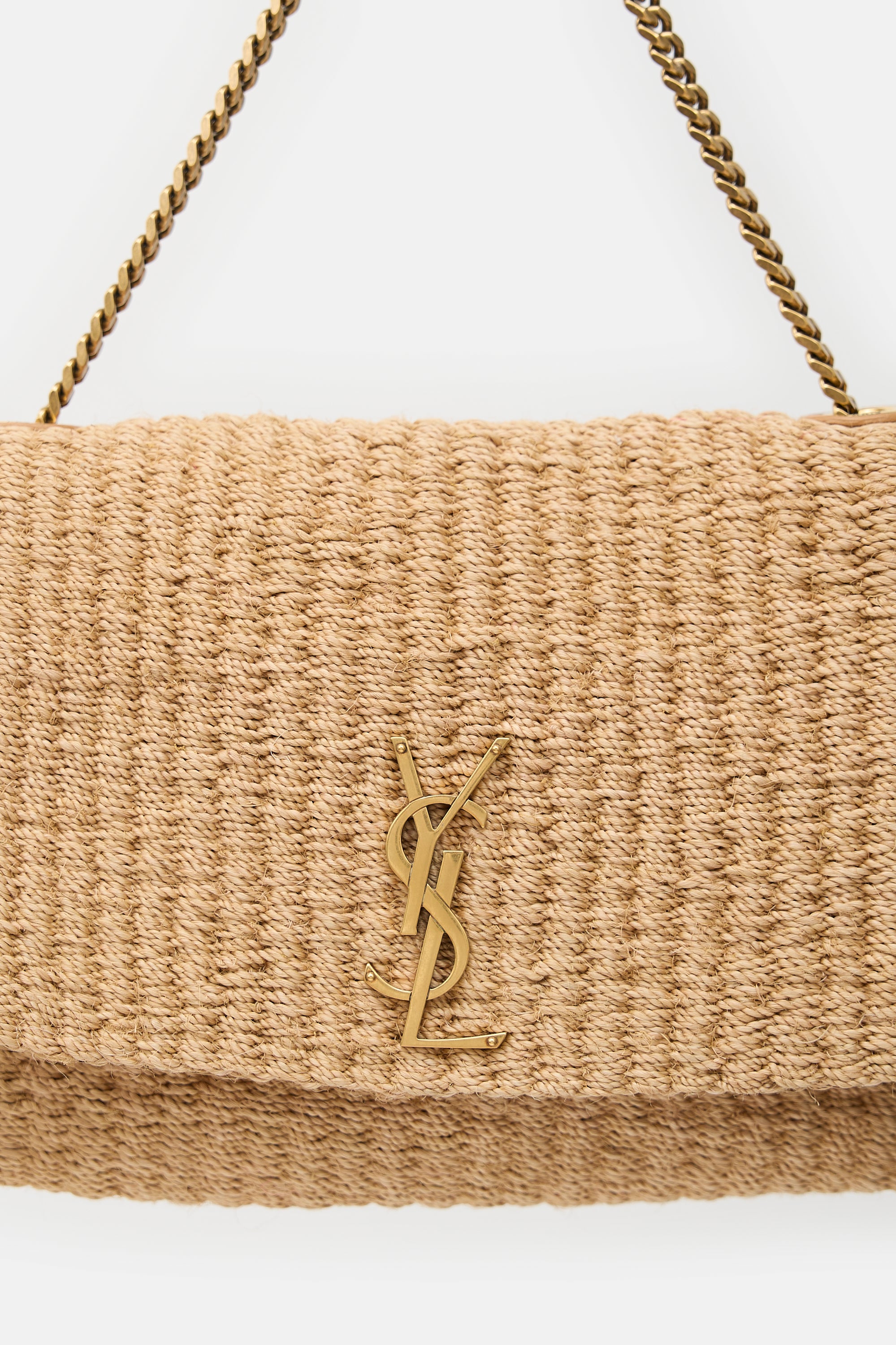 Saint Laurent Raffia Kate Bag