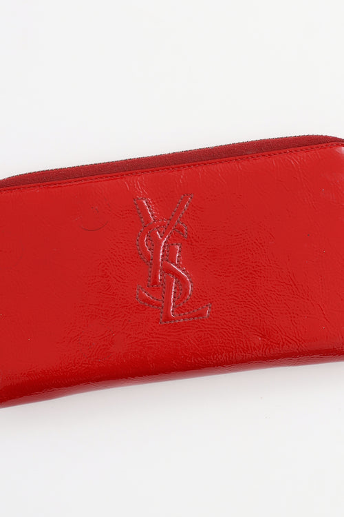 Saint Laurent Patent Belle De Jour Zip Wallet