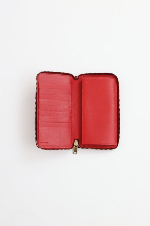 Saint Laurent Patent Belle De Jour Zip Wallet