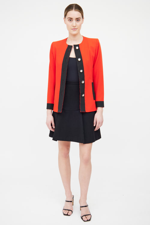 Saint Laurent Red & Black Vintage Evening Jacket
