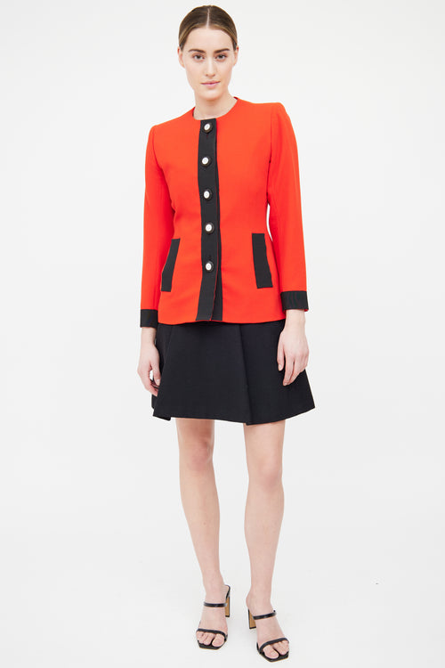 Saint Laurent Red & Black Vintage Evening Jacket