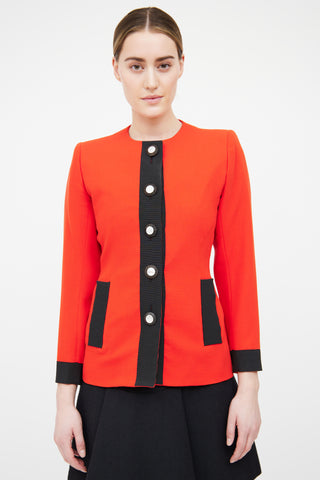 Saint Laurent Red & Black Vintage Evening Jacket