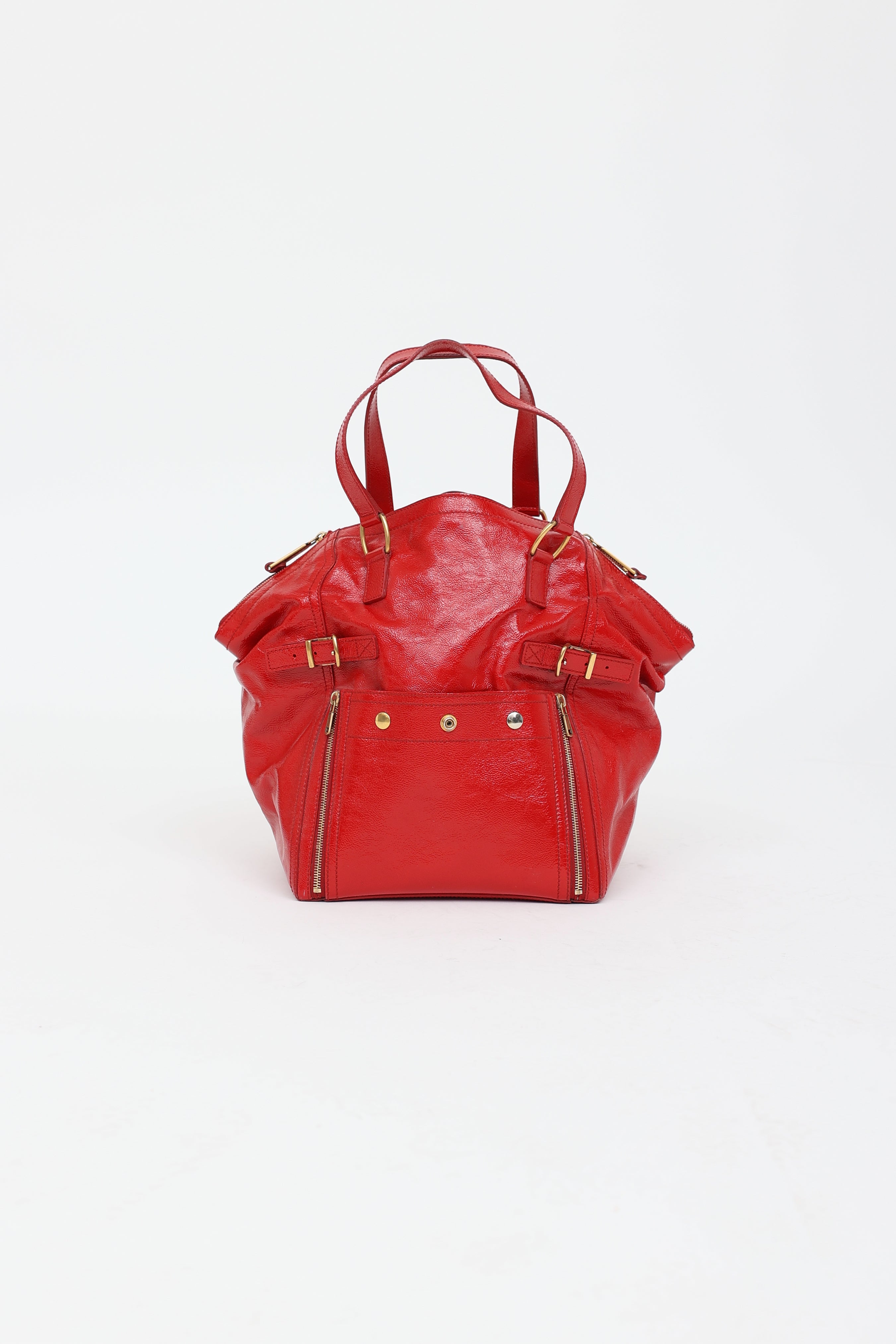 Saint Laurent Patent Downtown Tote Bag