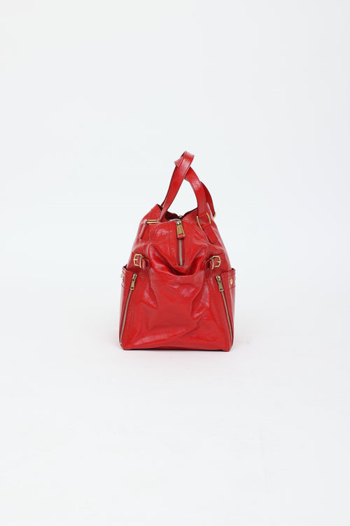 Saint Laurent Patent Downtown Tote Bag