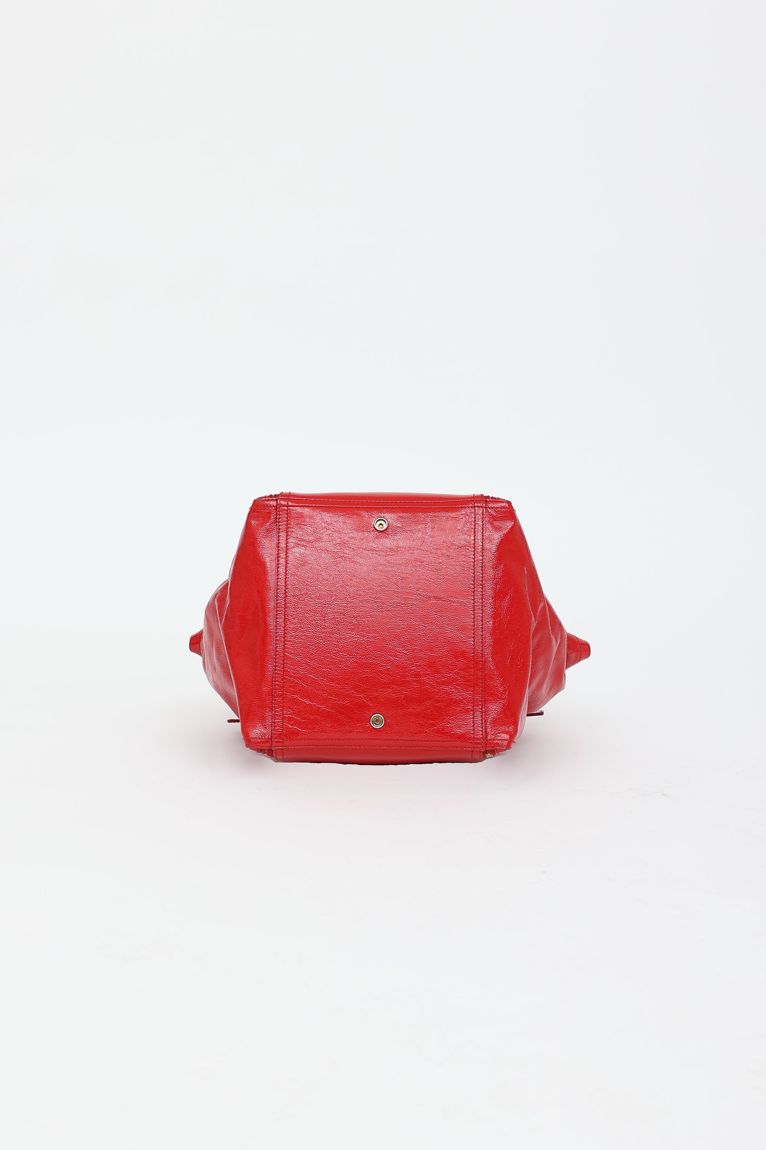 Saint Laurent Patent Downtown Tote Bag
