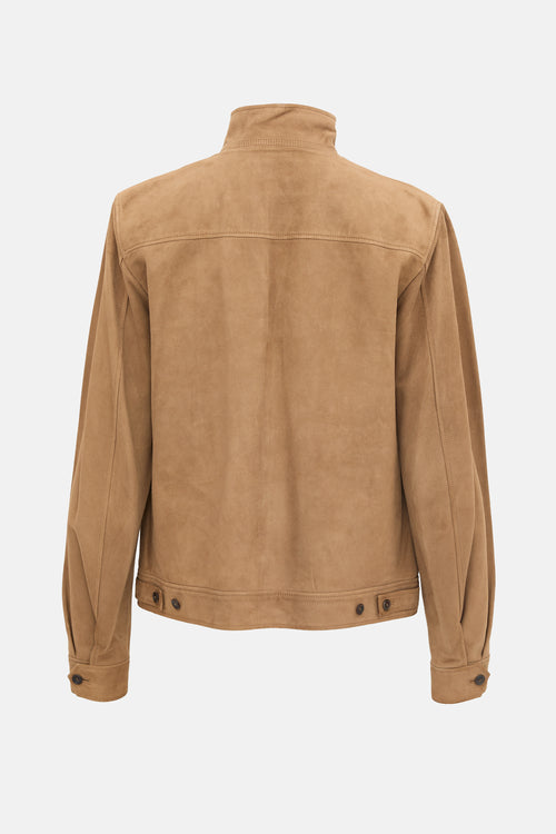 Saint Laurent Suede Zip Jacket