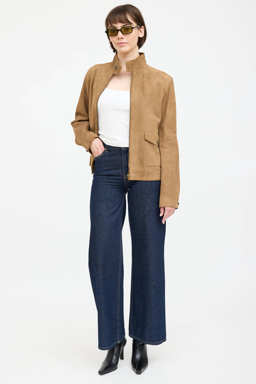 Saint Laurent Suede Zip Jacket