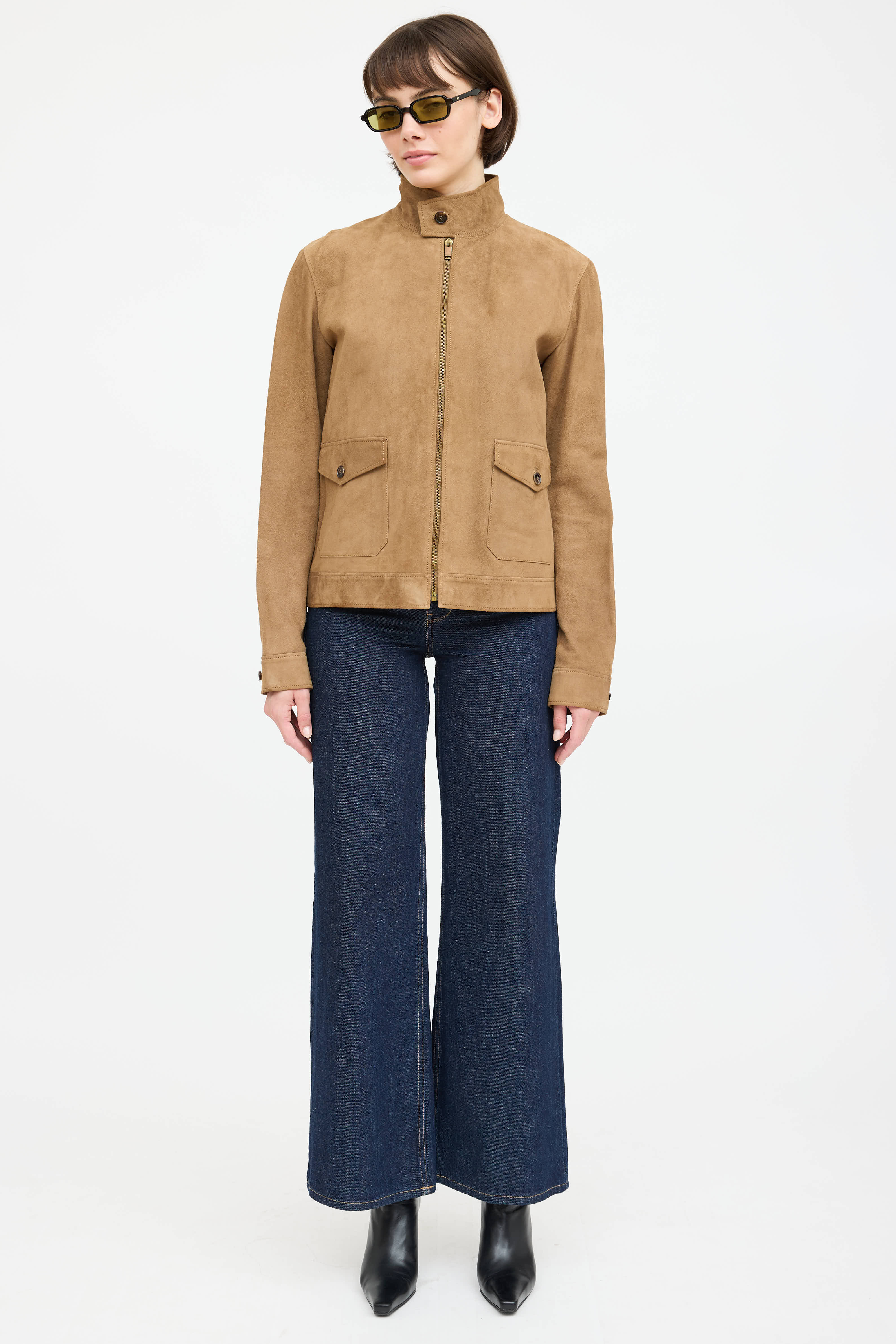 Saint Laurent Suede Zip Jacket