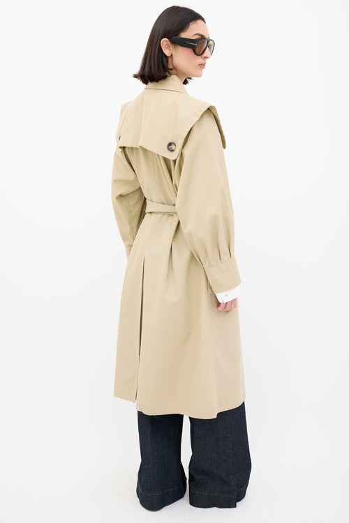 Saint Laurent Vintage Beige Belted Trench Coat