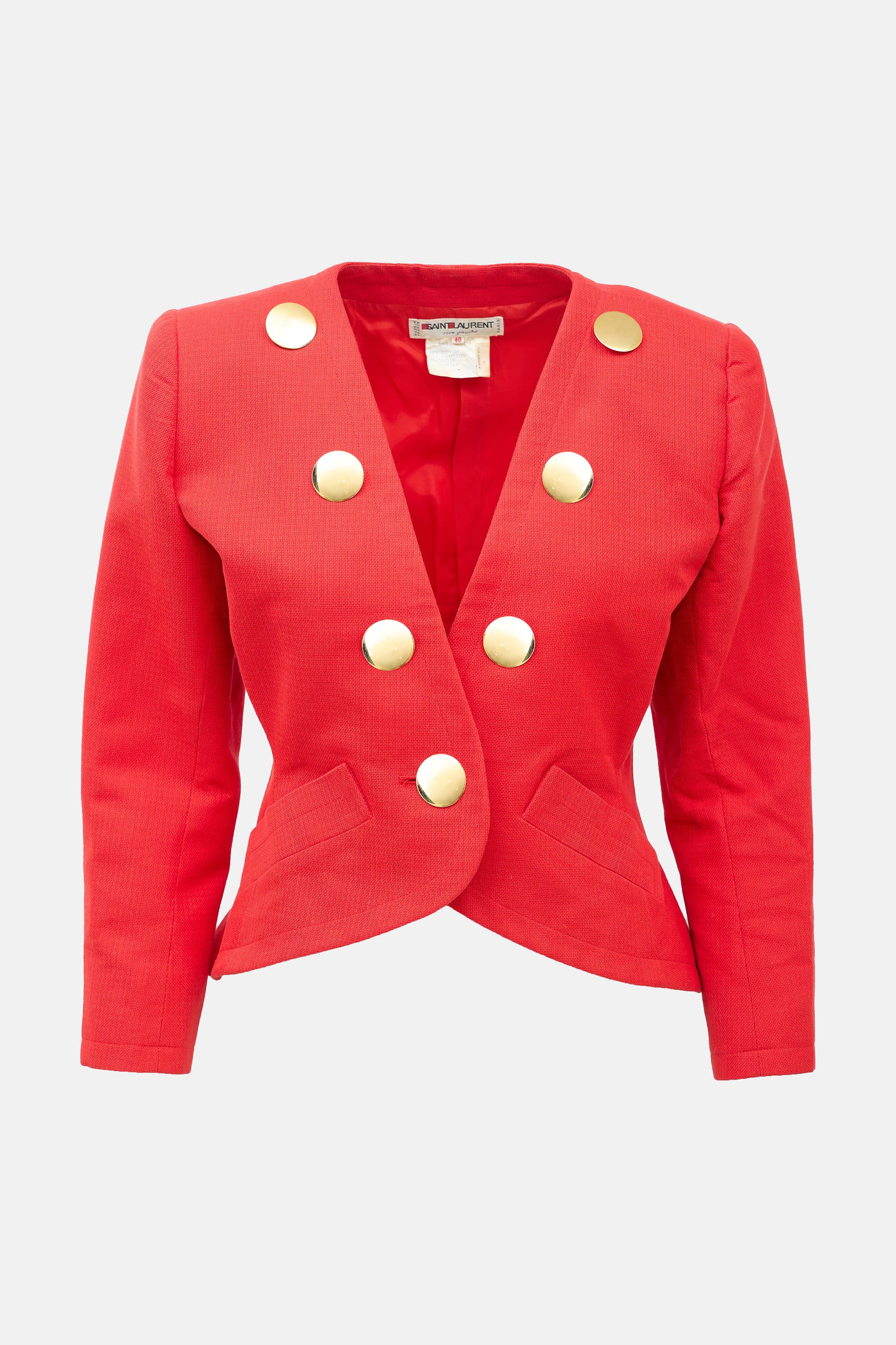 Saint Laurent SS 1988 Button Trim Jacket