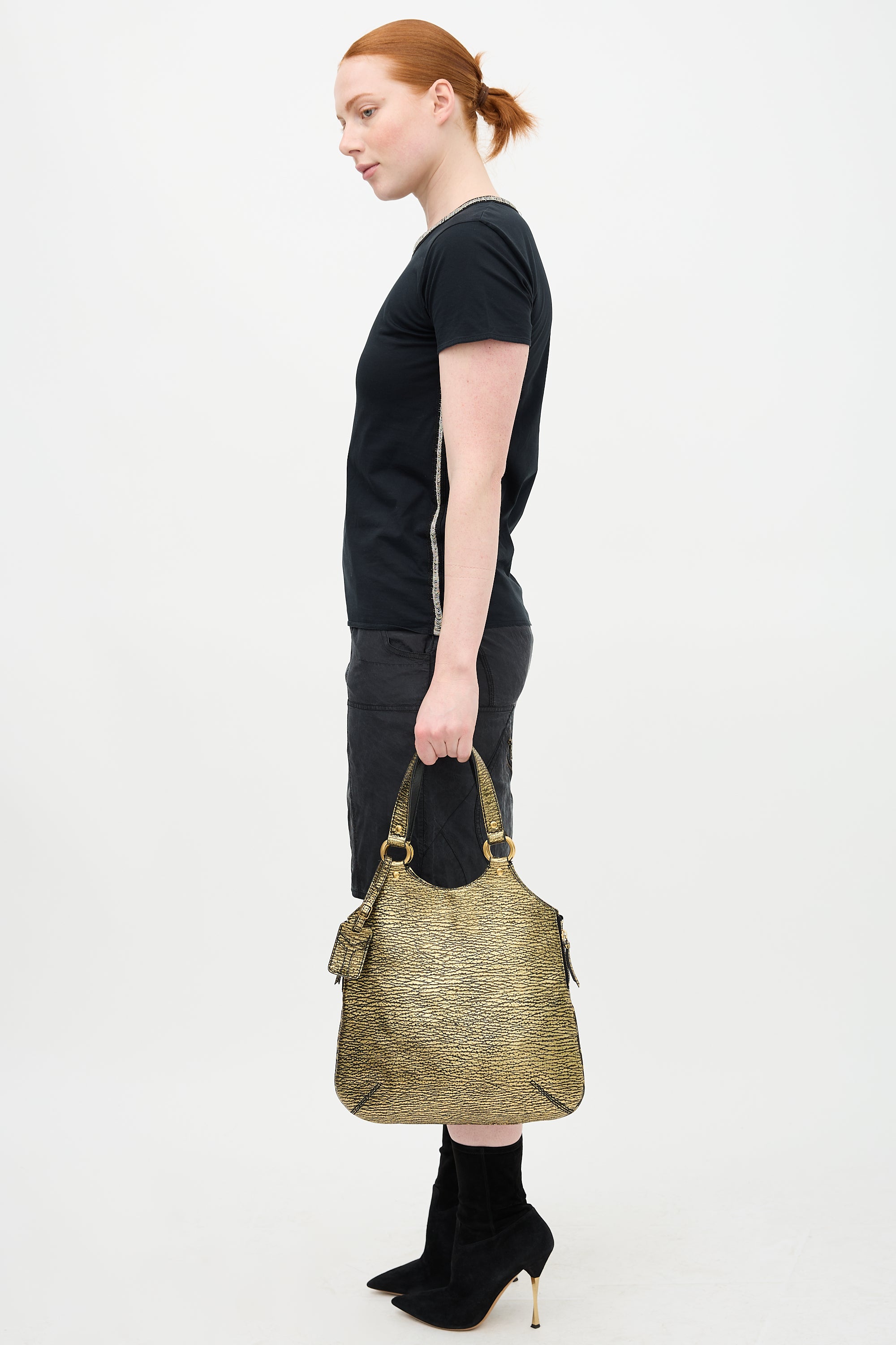 Saint Laurent Metallic Leather Tote
