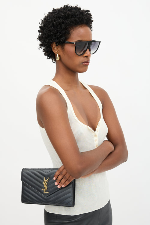 Saint Laurent 2014 Cassandre Envelope Chain Crossbody Bag
