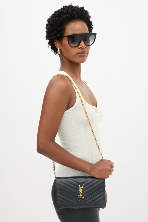Saint Laurent 2014 Cassandre Envelope Chain Crossbody Bag