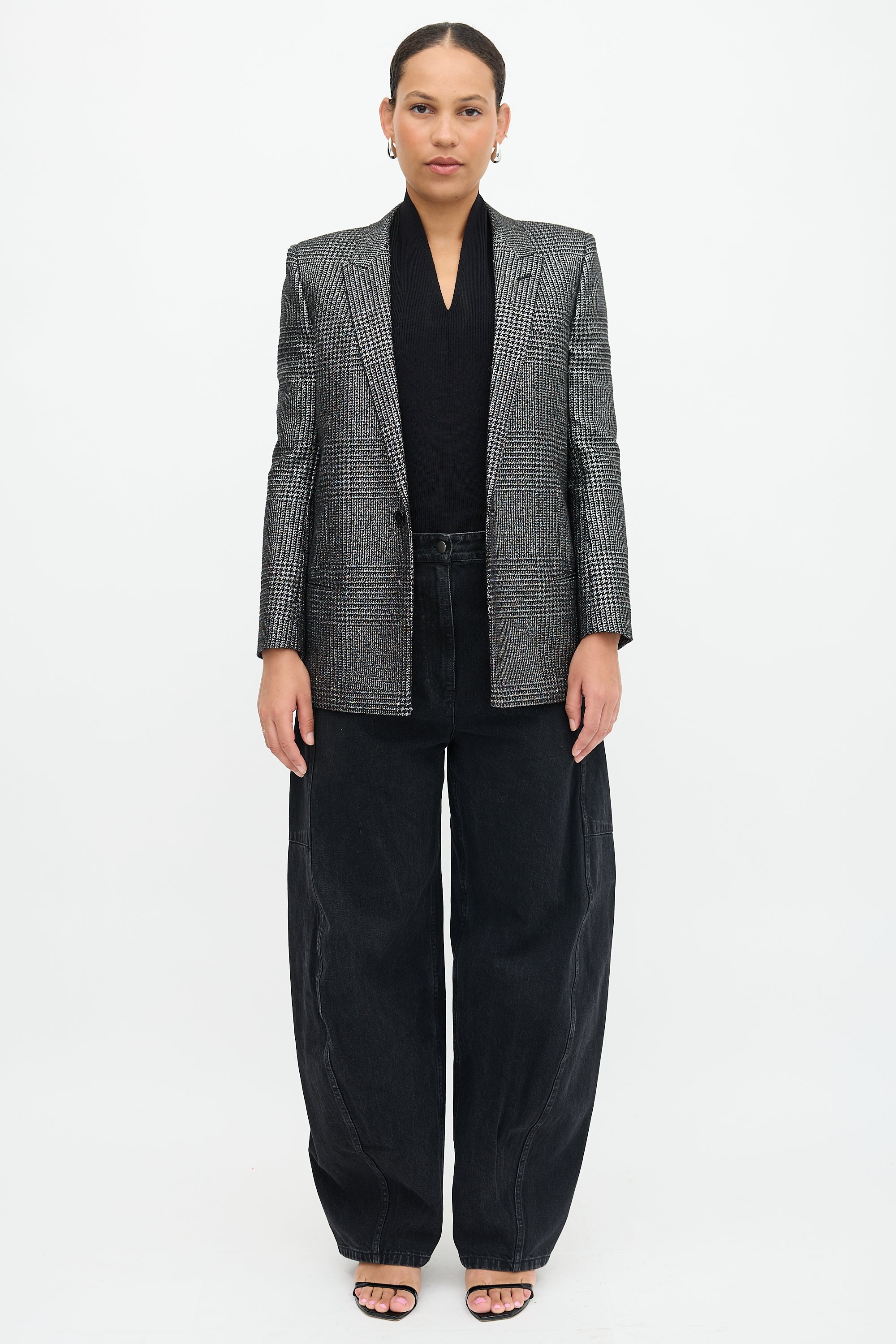 Saint Laurent 2019 Metallic Tweed Blazer
