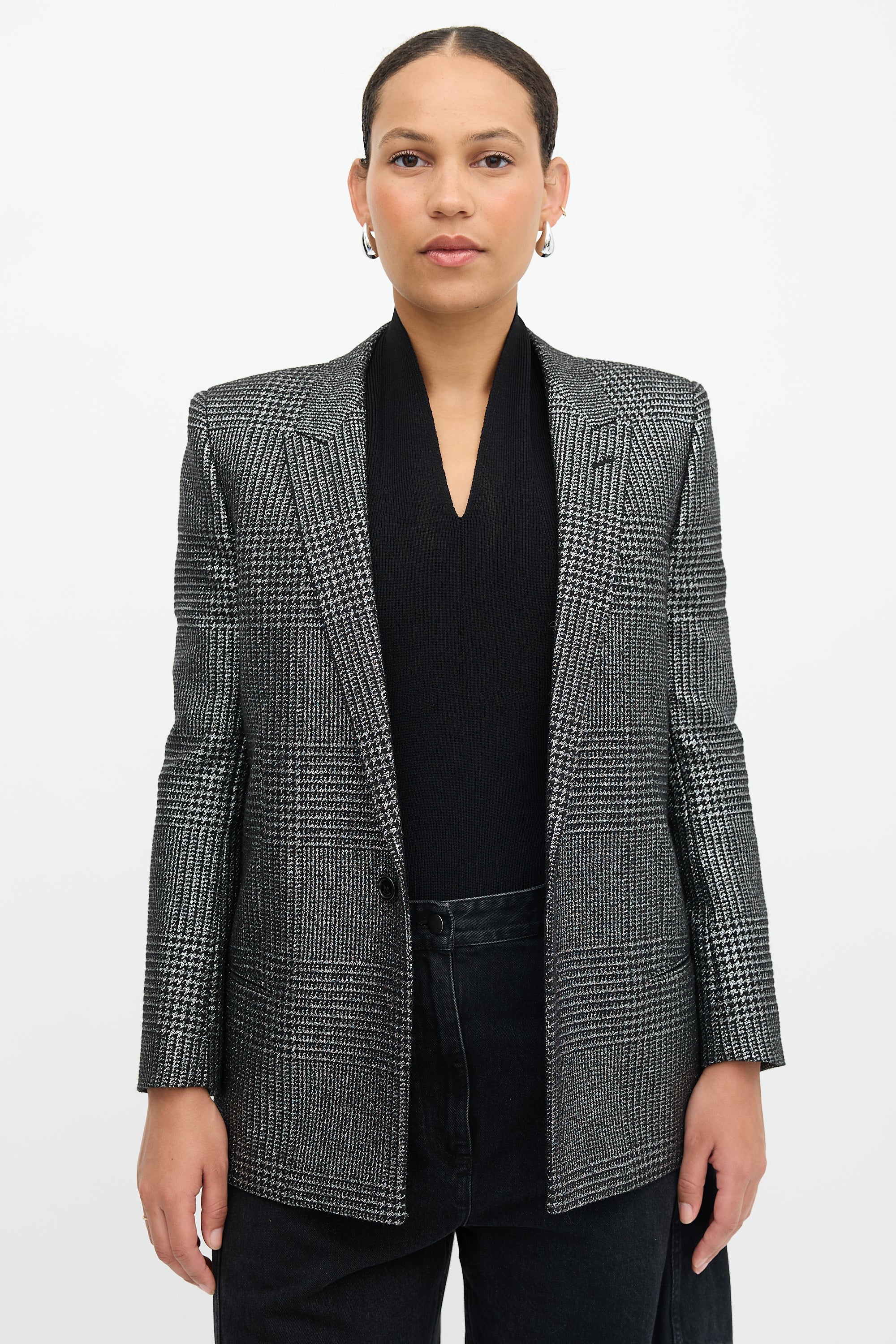 Saint Laurent 2019 Metallic Tweed Blazer