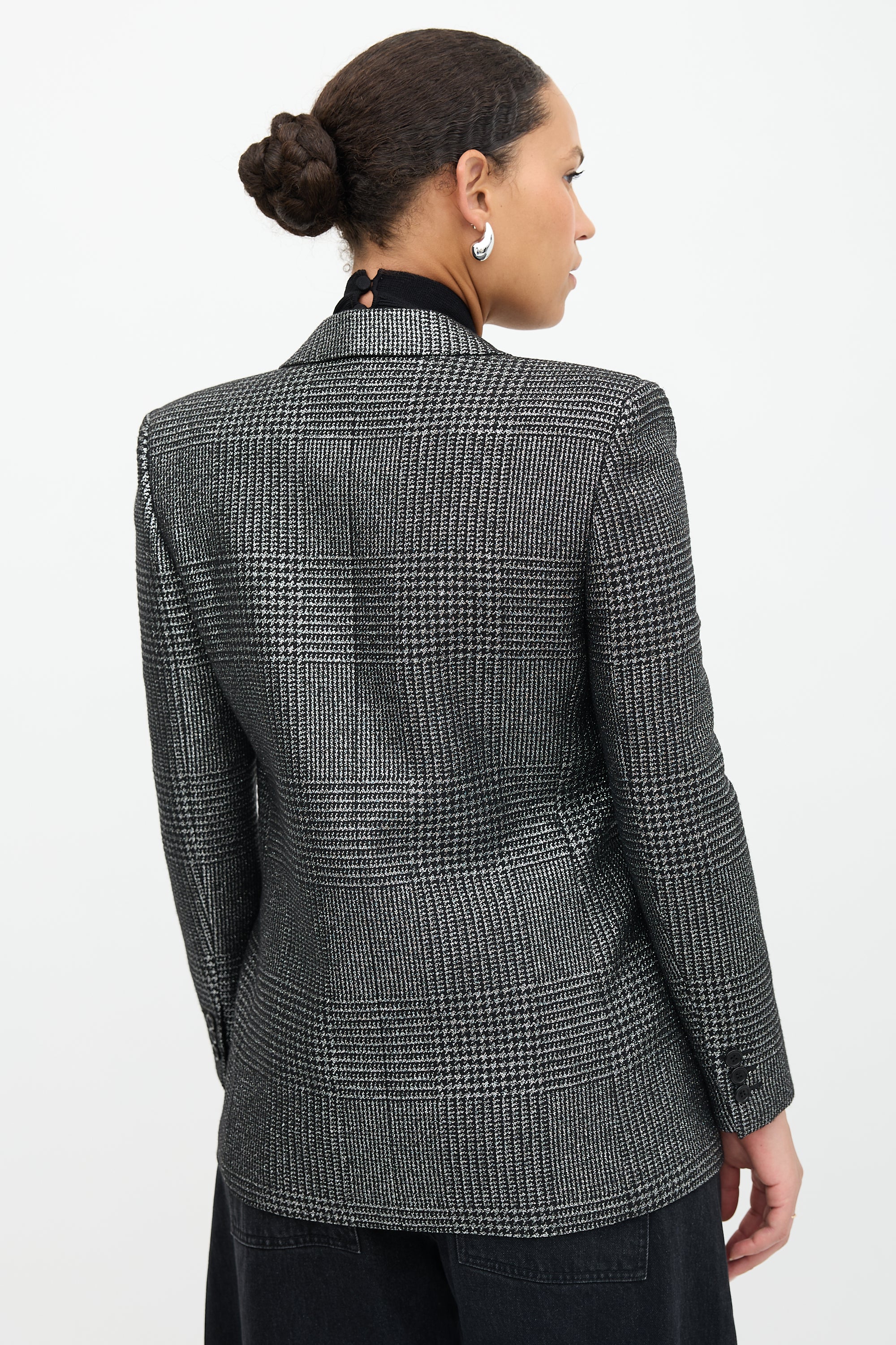Saint Laurent 2019 Metallic Tweed Blazer