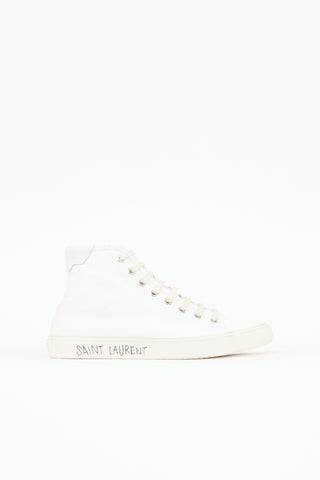 Saint Laurent Canvas High Top Malibu Sneaker