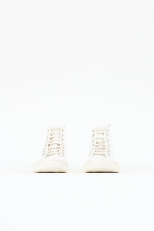 Saint Laurent Canvas High Top Malibu Sneaker