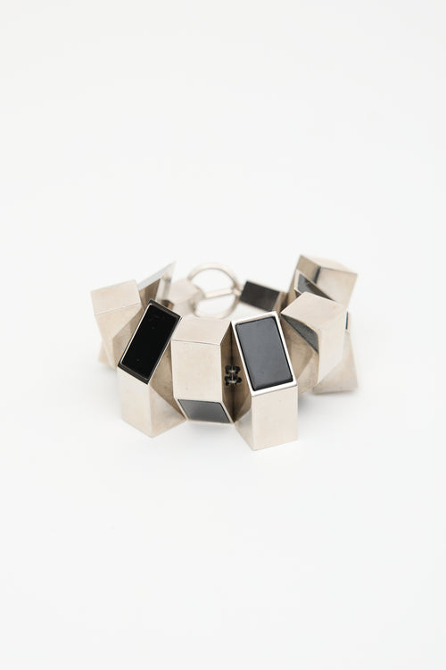 Saint Laurent Chunky Geometric Bracelet