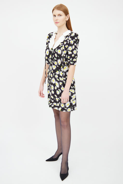 Saint Laurent Yellow Multi Colour Daisy Dress