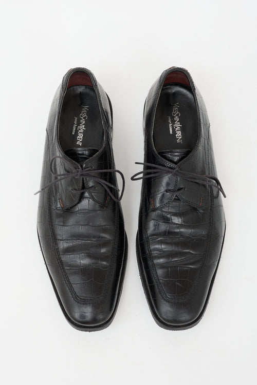 Saint Laurent Embossed Leather Oxford