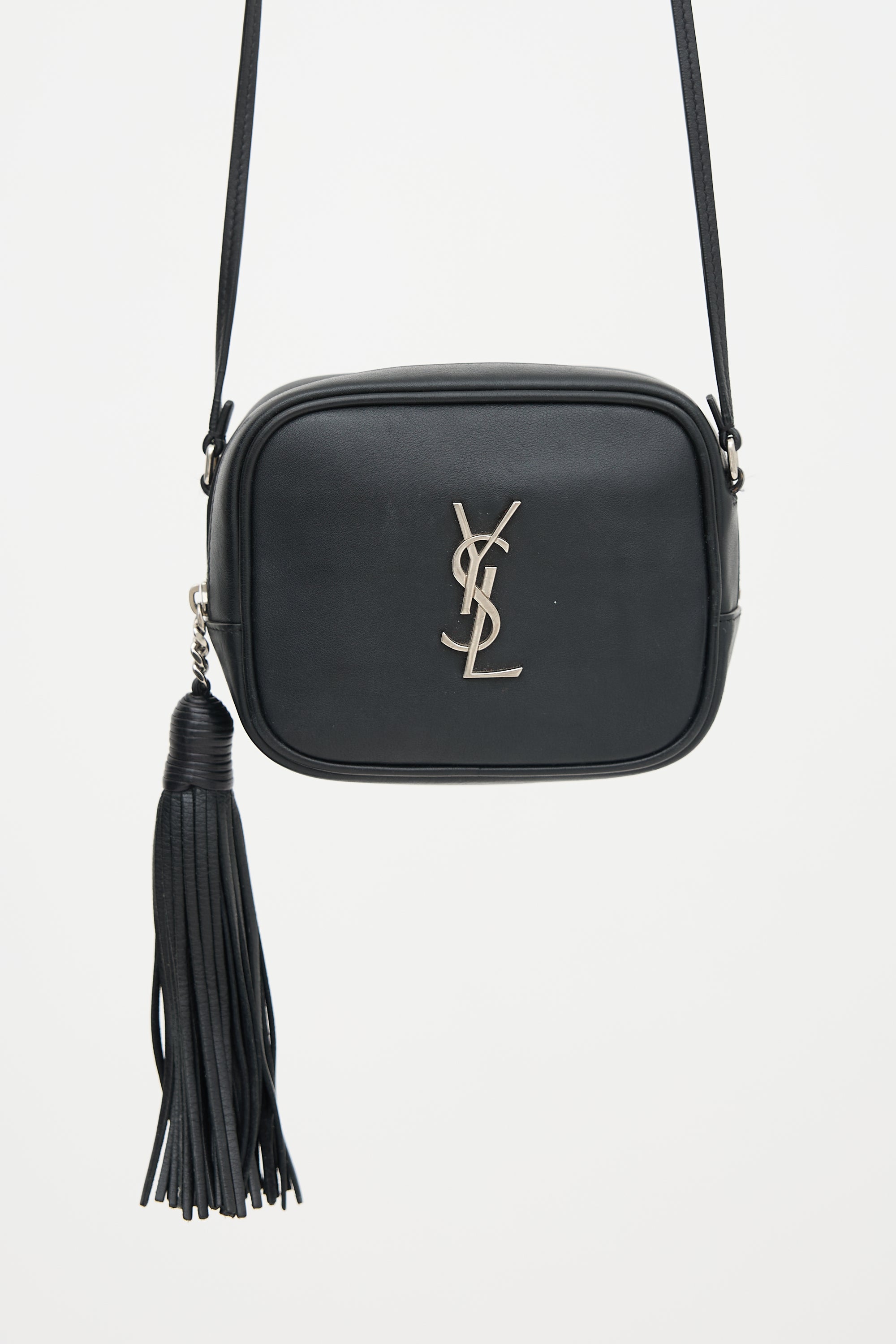Saint Laurent Leather Monogram Blogger Bag