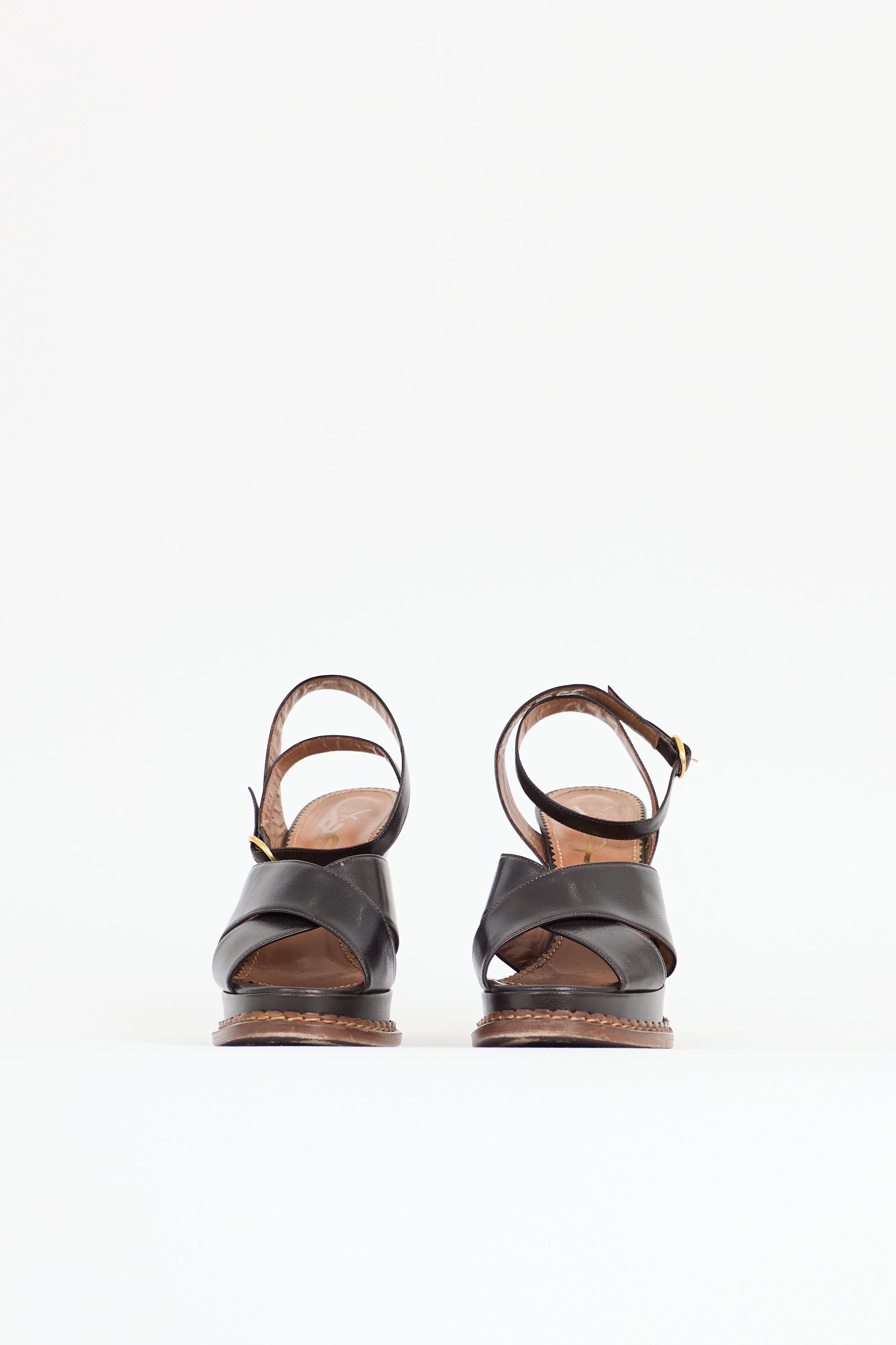 Saint Laurent Leather Platform Sandal
