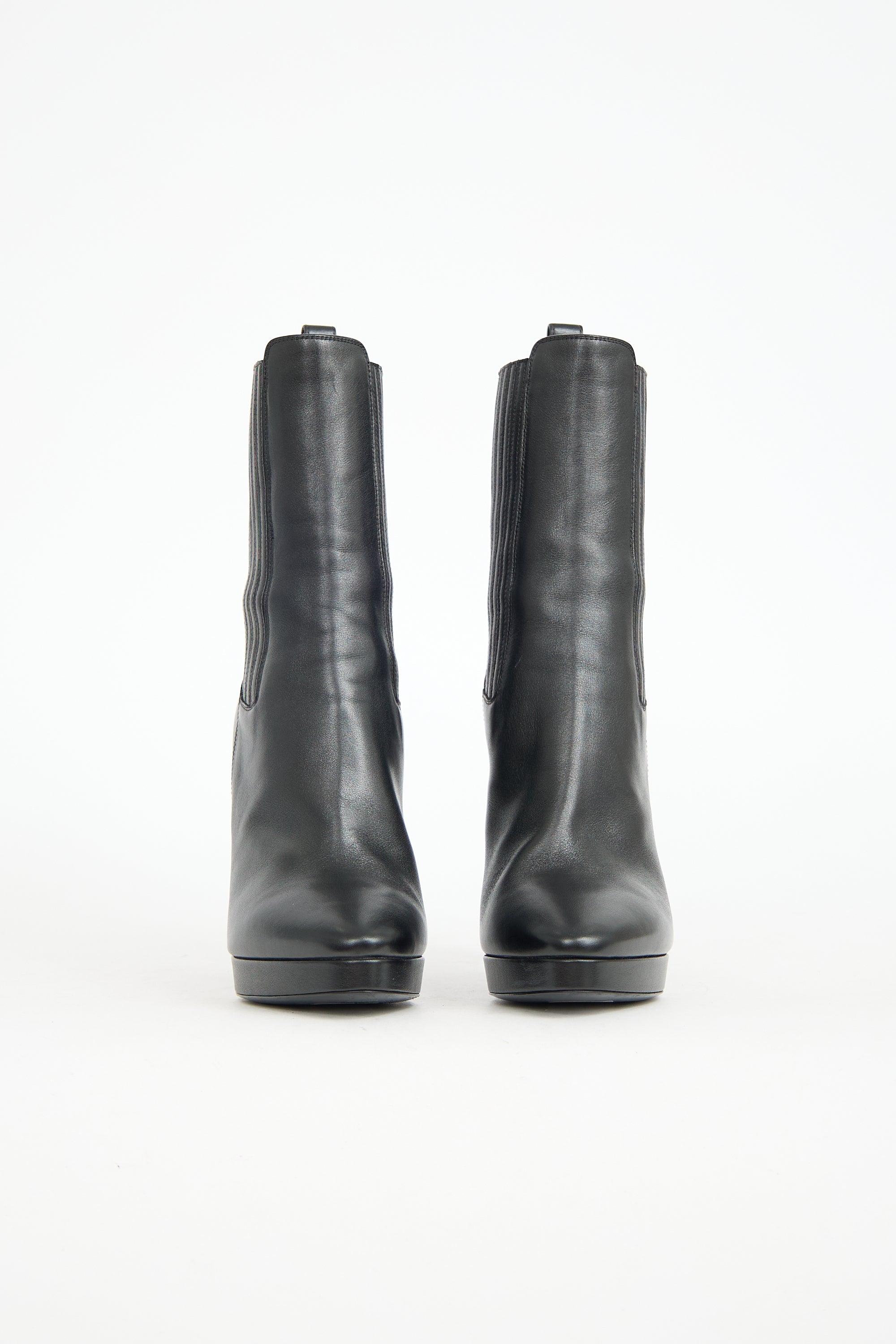 Saint Laurent Leather Platform Hall Boot