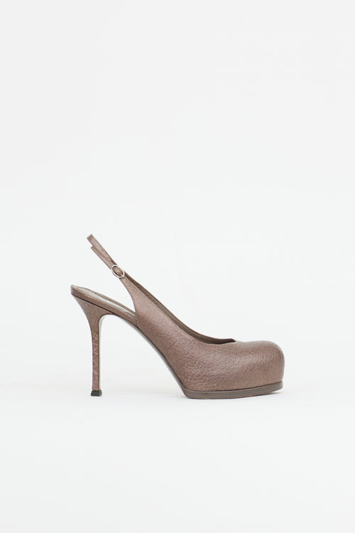 Saint Laurent Leather Slingback Heel