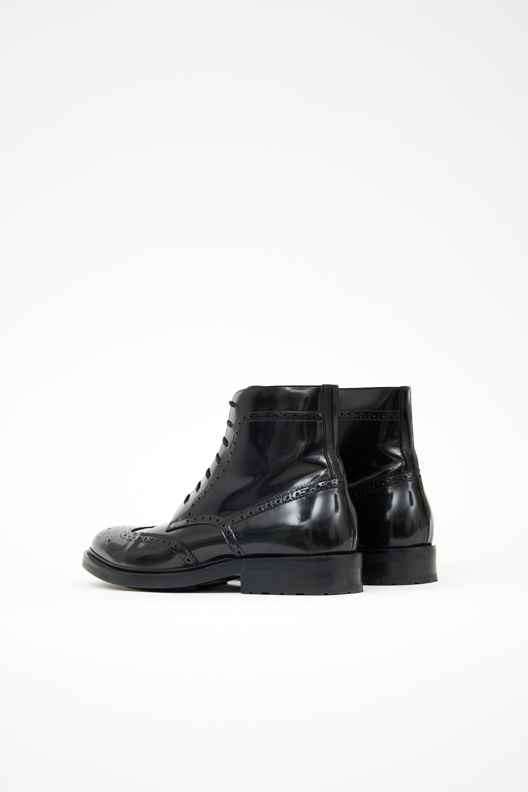 Saint Laurent Leather Wingtip Brogue Boot
