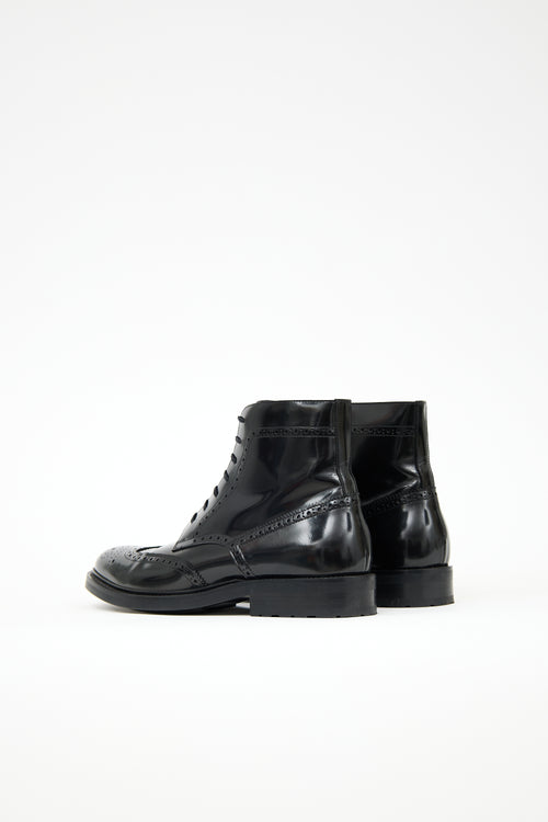 Saint Laurent Leather Wingtip Brogue Boot