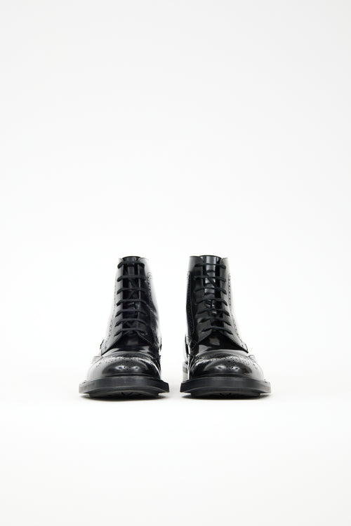 Saint Laurent Leather Wingtip Brogue Boot
