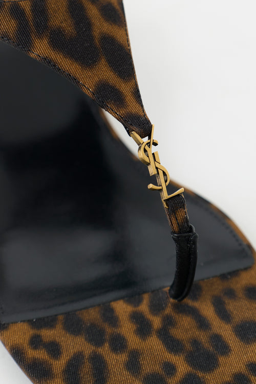 Saint Laurent Printed Cassandre Wedge Sandal