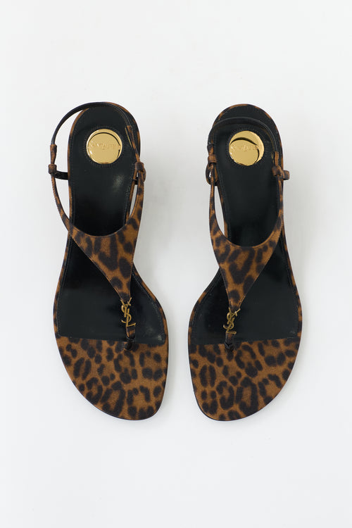 Saint Laurent Printed Cassandre Wedge Sandal