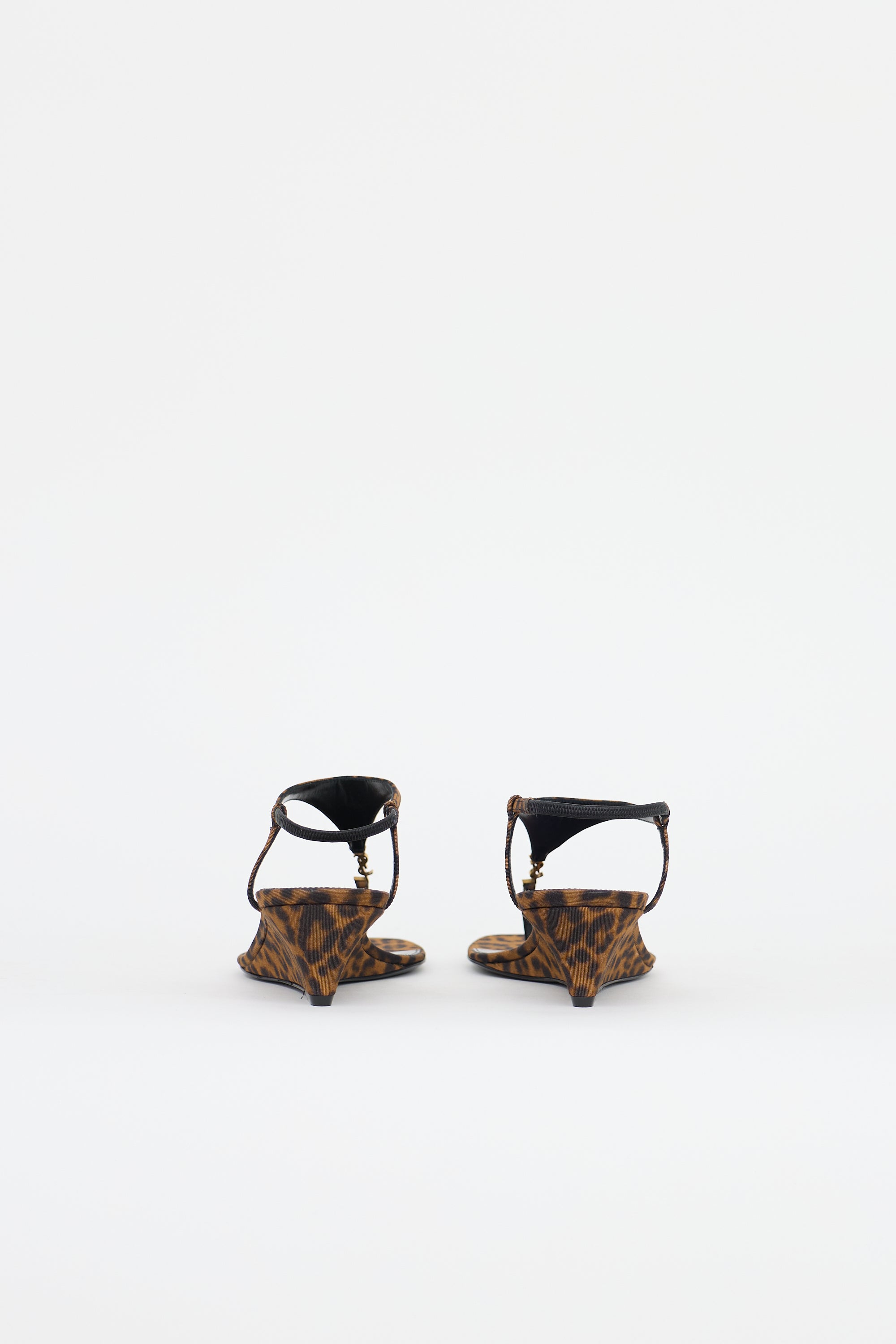 Saint Laurent Printed Cassandre Wedge Sandal