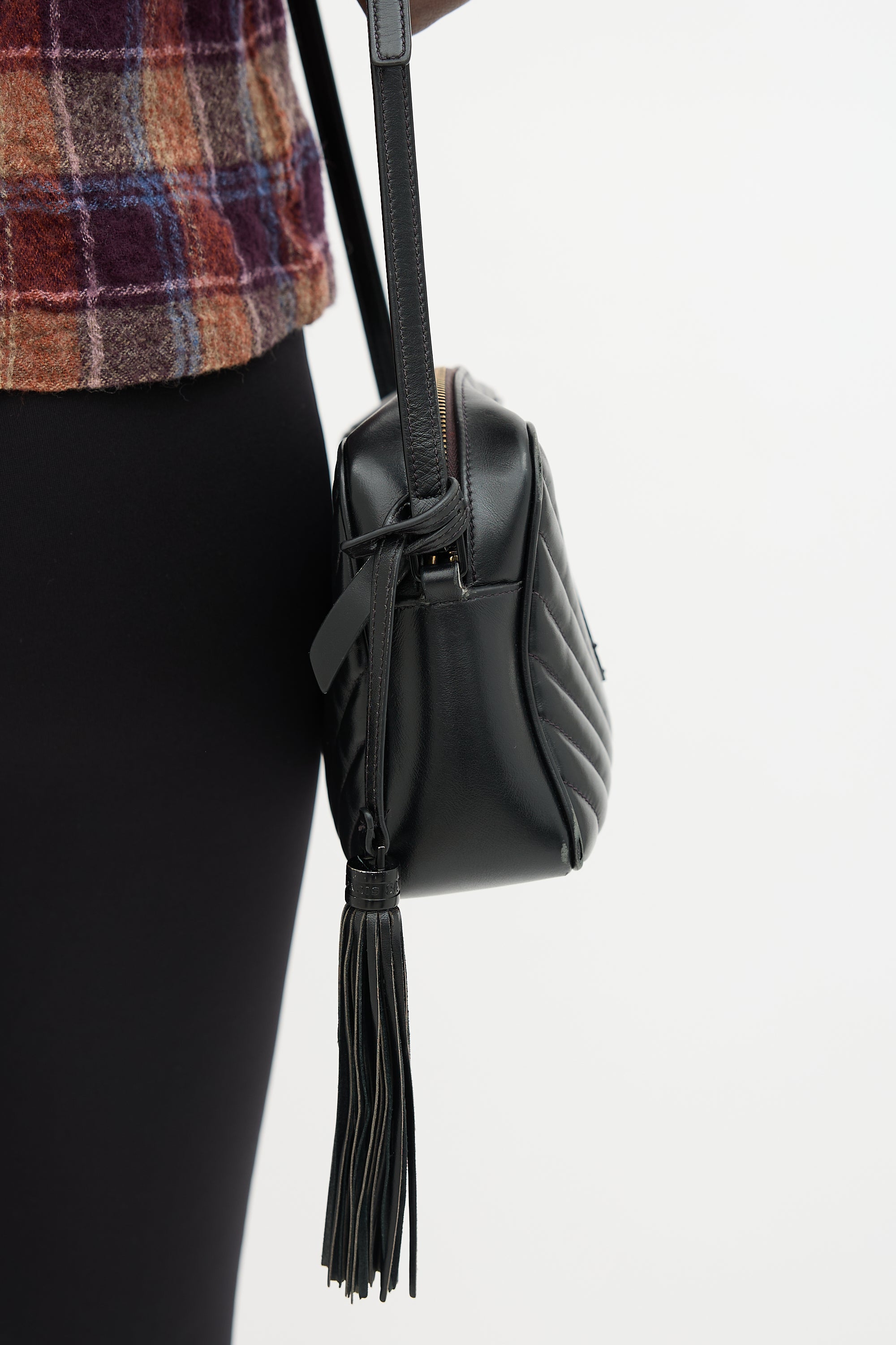 Saint Laurent Quilted Leather Lou Camera Bag