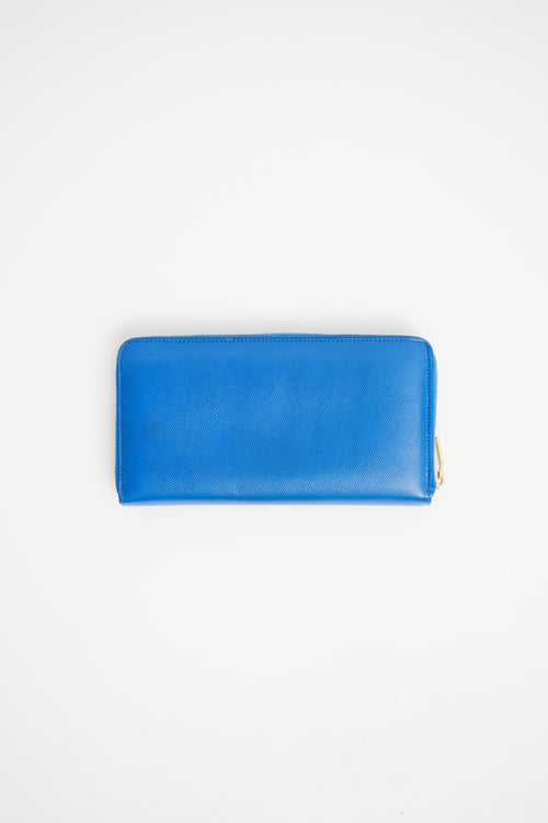 Royal Blue Zip Wallet