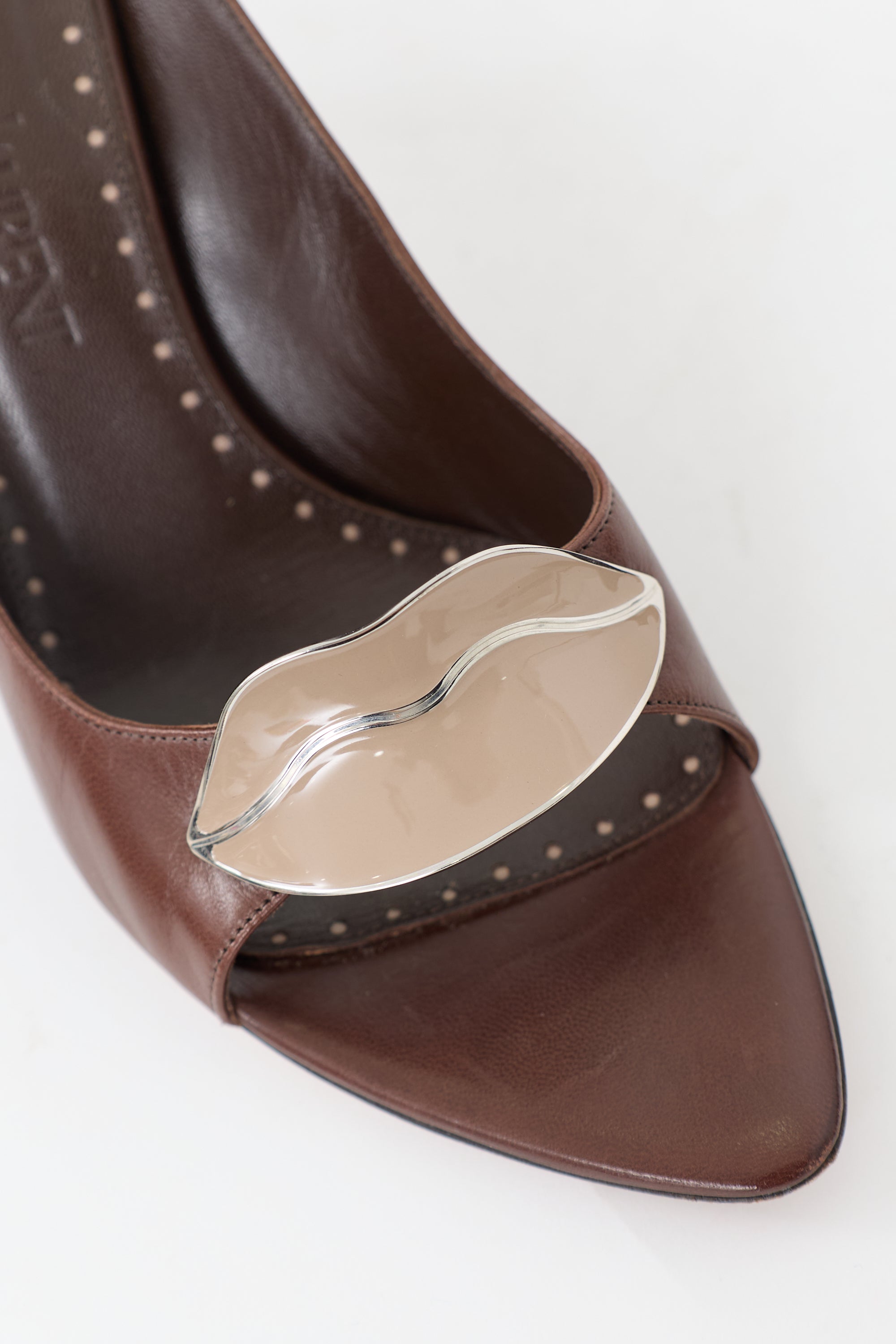 Saint Laurent SS 2003 Leather Dali Lip Heel