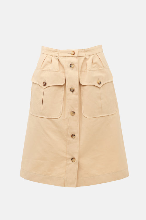 Saint Laurent SS 2006 Button Front Skirt