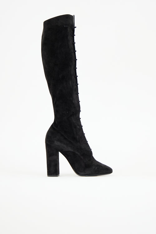 Saint Laurent Suede Laura Boot