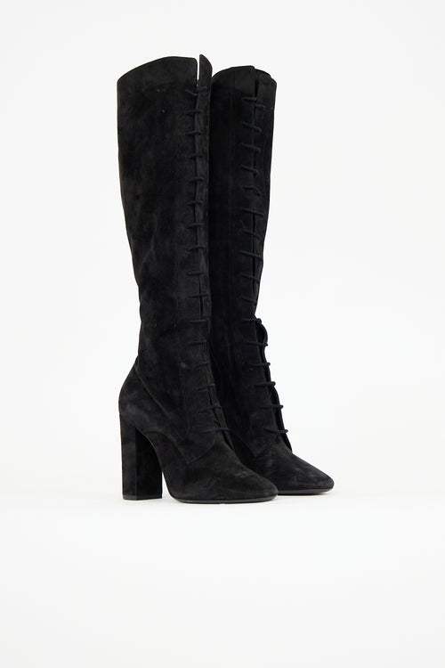 Saint Laurent Suede Laura Boot