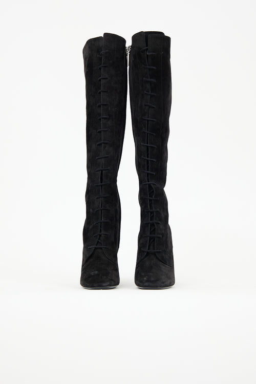 Saint Laurent Suede Laura Boot