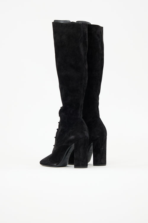 Saint Laurent Suede Laura Boot