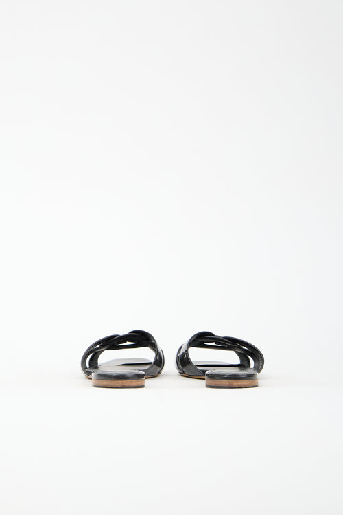 Saint Laurent Patent Leather Tribute Slide