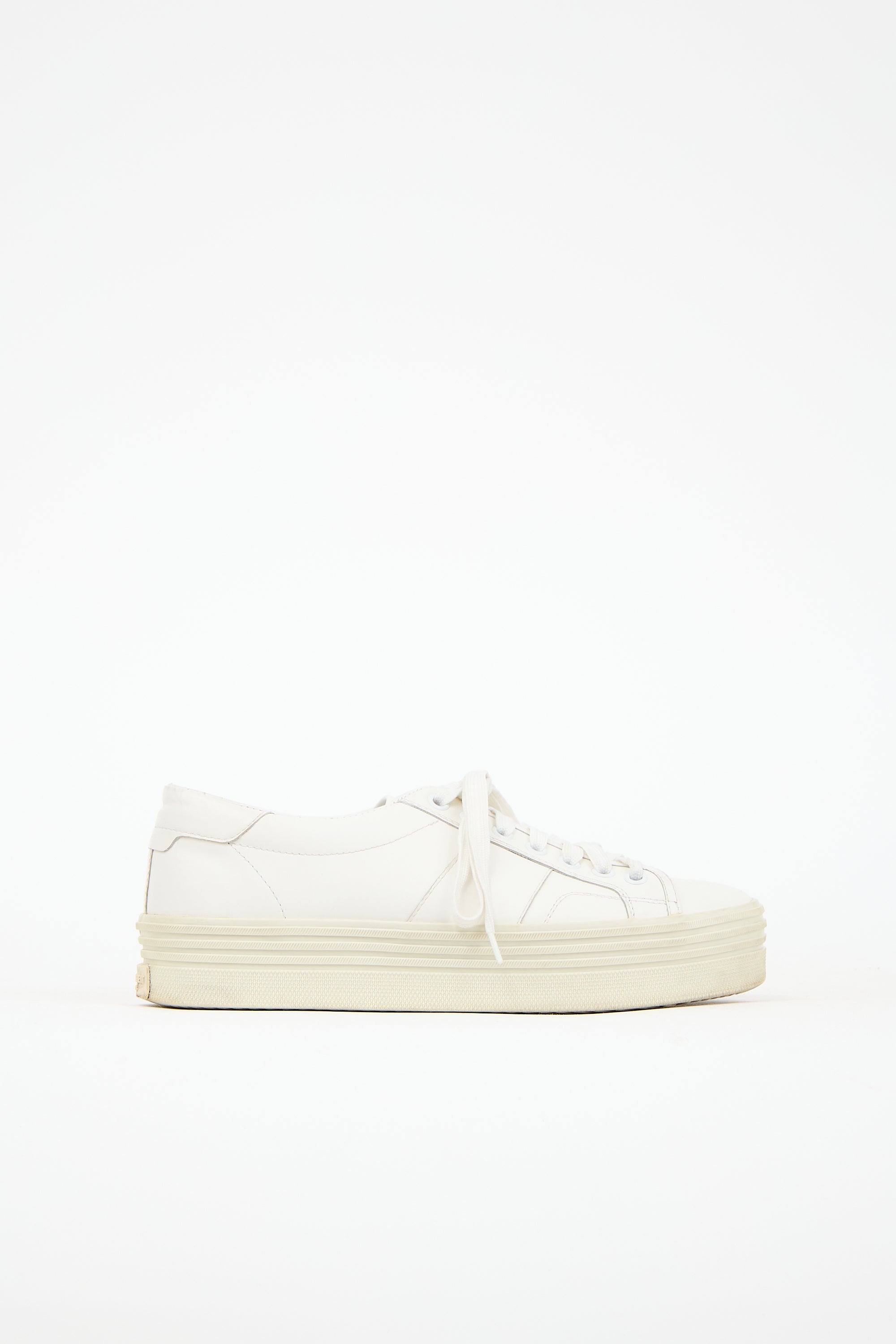 Saint Laurent Leather Court Classic Platform Sneaker