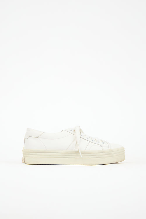 Saint Laurent Leather Court Classic Platform Sneaker