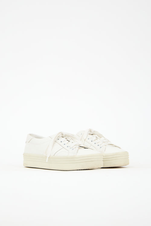Saint Laurent Leather Court Classic Platform Sneaker
